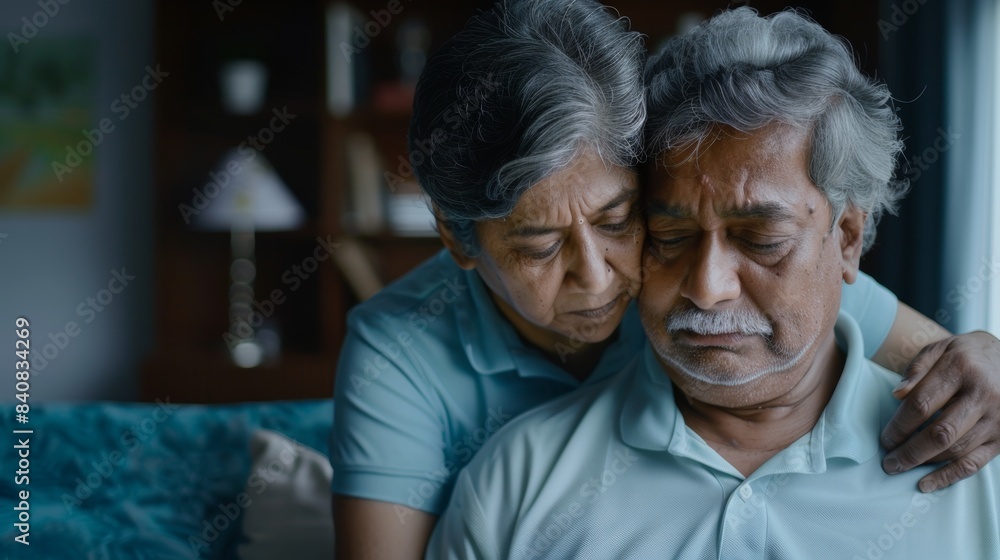 In support, trust, and security, senior couple forehead touch and love in house or Indonesian living room. Zoom, face, and retirement joyful woman and elderly man in marital counseling In support, trust, and security, senior couple forehead touch and love in house or Indonesian living room. Zoom, face, and retirement joyful woman and elderly man in marital counseling