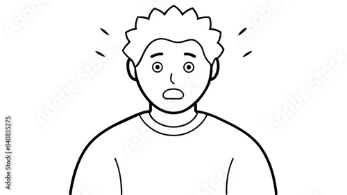  young boy with a worried expression