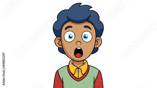 person expressing surprise, captured in a minimalist design