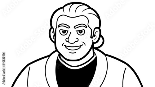 Confident Demeanor - Vector Illustration of a Smug Individual