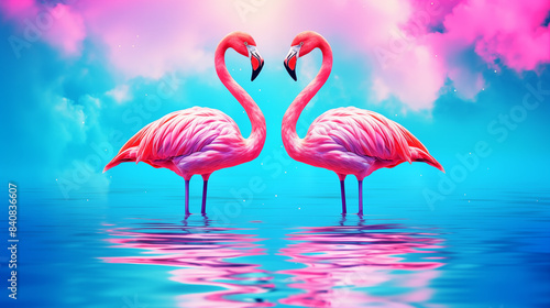 Flamingo Pattern Background  Texture  Wallpaper  Background  Cell Phone Cover and Screen  Smartphone  Computer  Laptop  16 9 Format - PNG