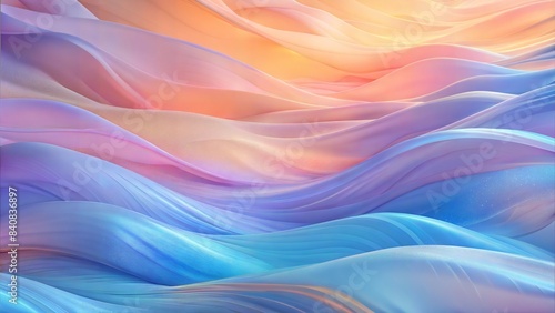 Abstract pastel fabric waves in a soft light