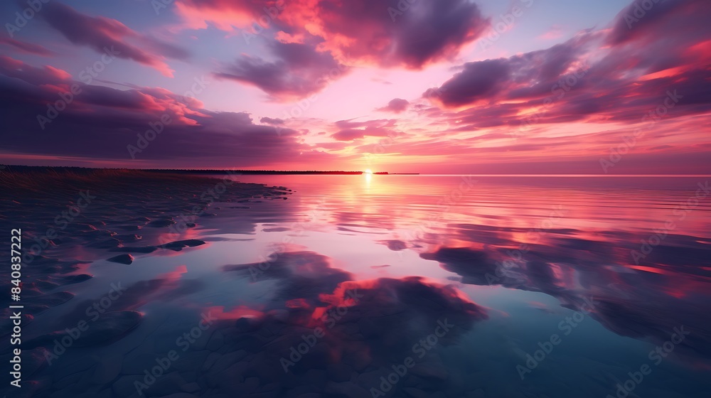 Fototapeta premium sunset over the ocean