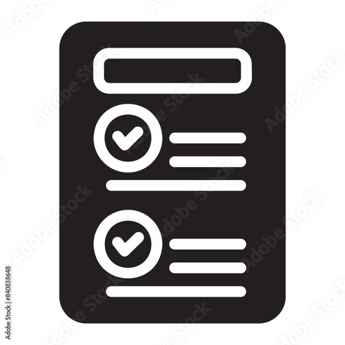 checklist glyph icon