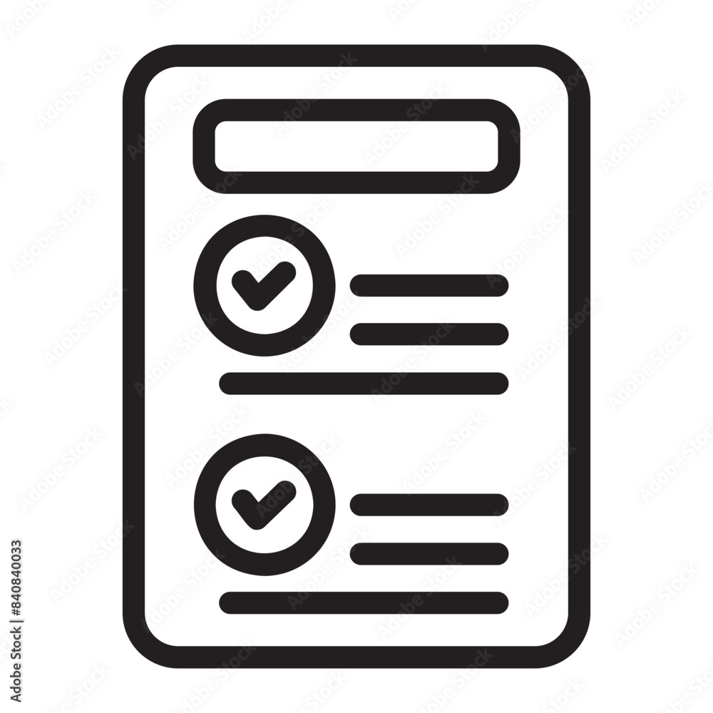 checklist line icon