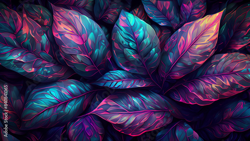 Abstract fantasy leaves background beautiful special wallpaper hd best quality realistic colorful image