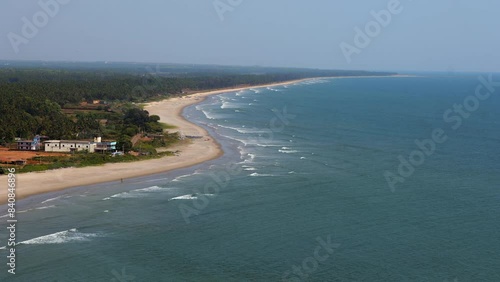 Panoramic Drone View of Gokarna Beaches Karnataka India