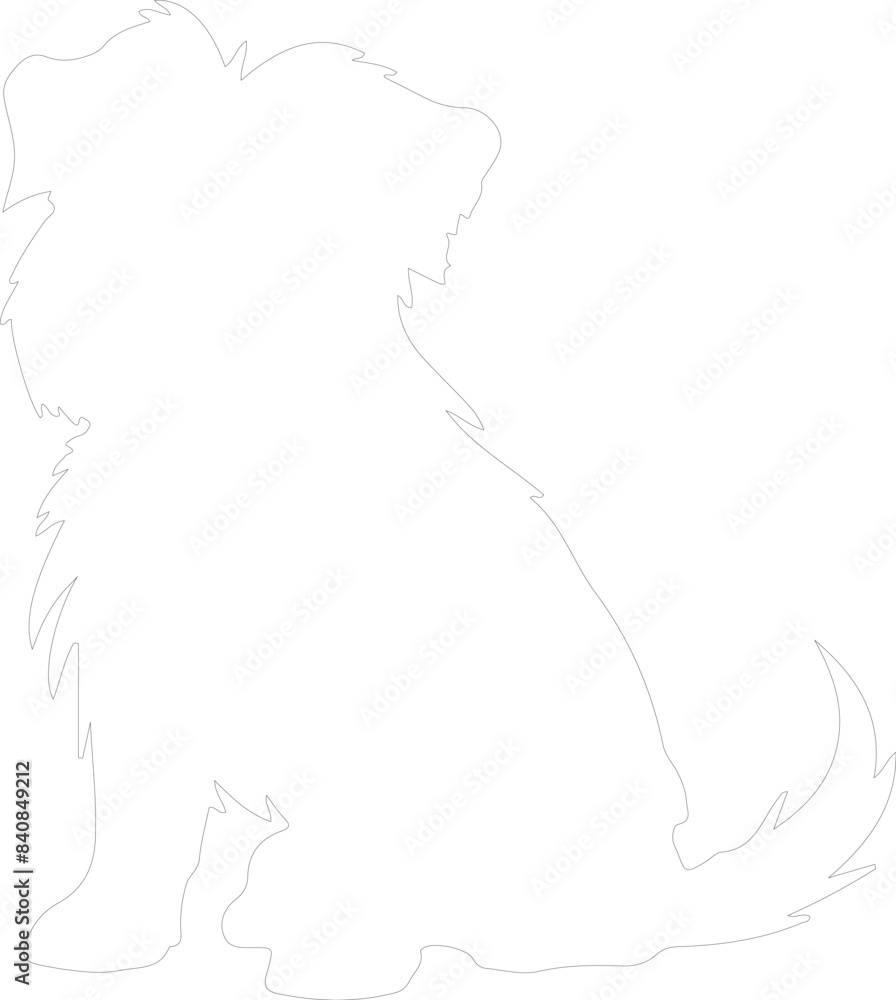 Naklejka premium Affenpinscher outline