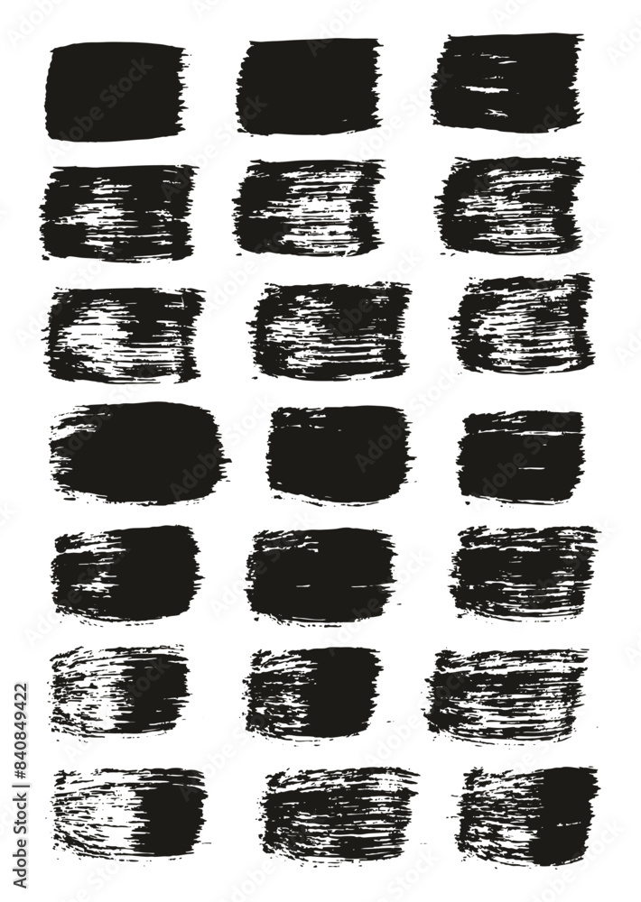 Hand Drawn Flat Paint Brush Thick Straight Lines High Detail Abstract Vector Background Set Hand Drawn Flat Paint Brush Thick Straight Lines High Detail Abstract Vector Background Set