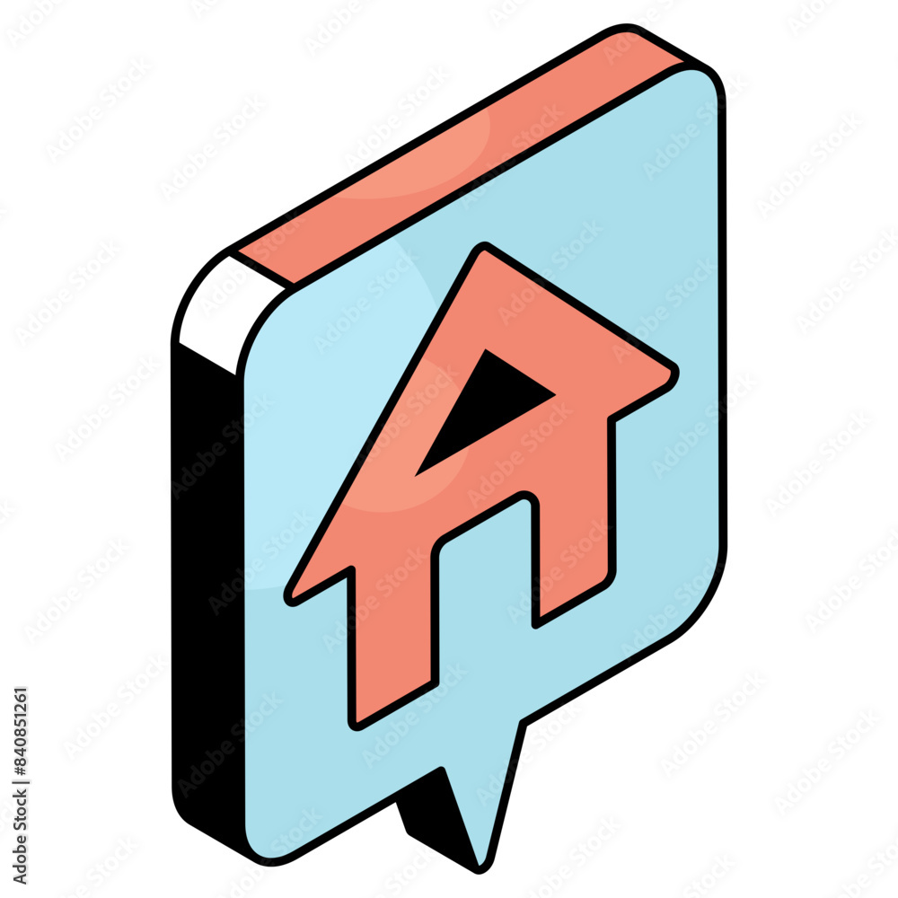 Editable design icon of home location Editable design icon of home location