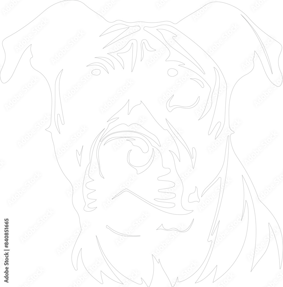 American Pit Bull Terrier outline American Pit Bull Terrier outline