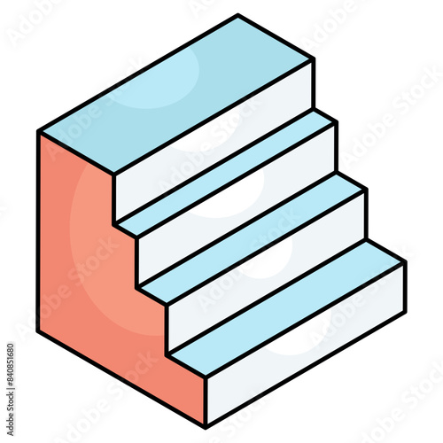 Creative design icon of stairs