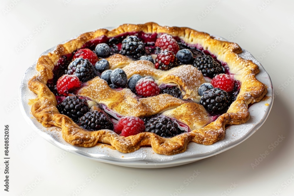 Rustic Mixed Berry Pie with Luscious Berries and Cinnamon Aroma Rustic Mixed Berry Pie with Luscious Berries and Cinnamon Aroma