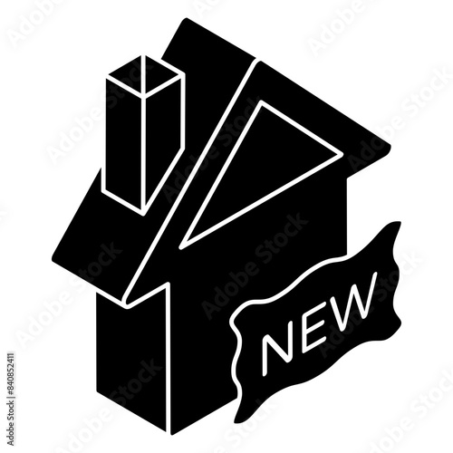 Modern design icon of new home 