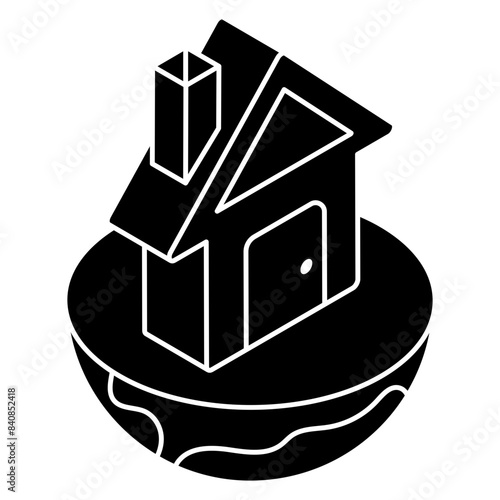 Modern design icon of new home 