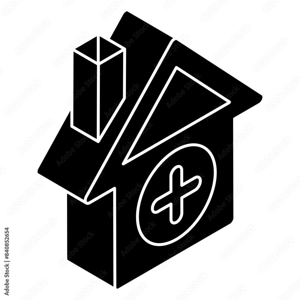 Modern design icon of new home Modern design icon of new home