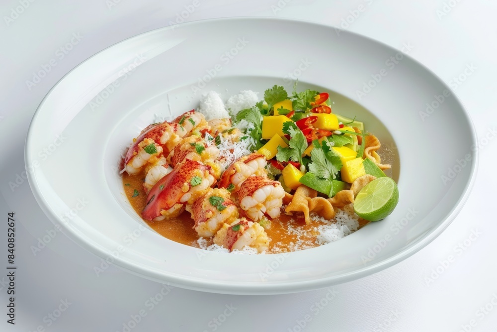 Succulent Lobster and Avocado Salad with Coconut Foam Succulent Lobster and Avocado Salad with Coconut Foam