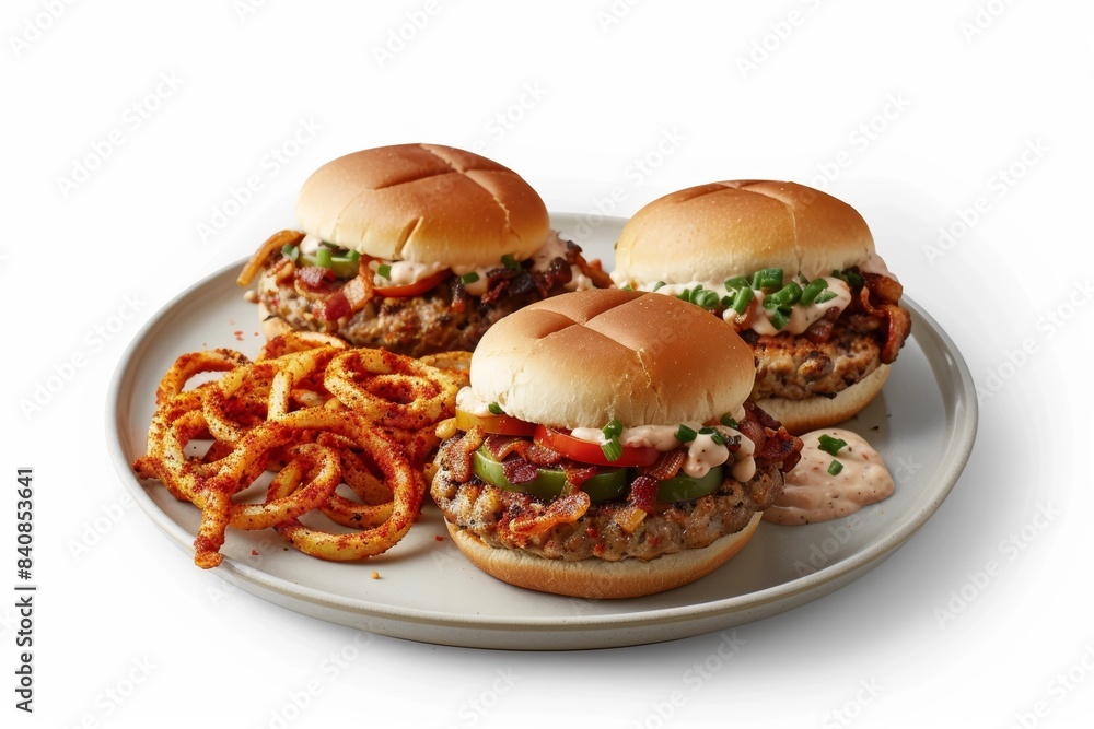 Cajun Turkey Burgers and Seasoned Curly Fries Delight Cajun Turkey Burgers and Seasoned Curly Fries Delight
