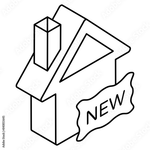 Modern design icon of new home 