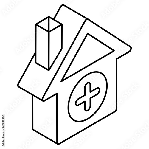 Modern design icon of new home 