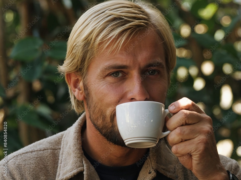 man drinking coffee man drinking coffee