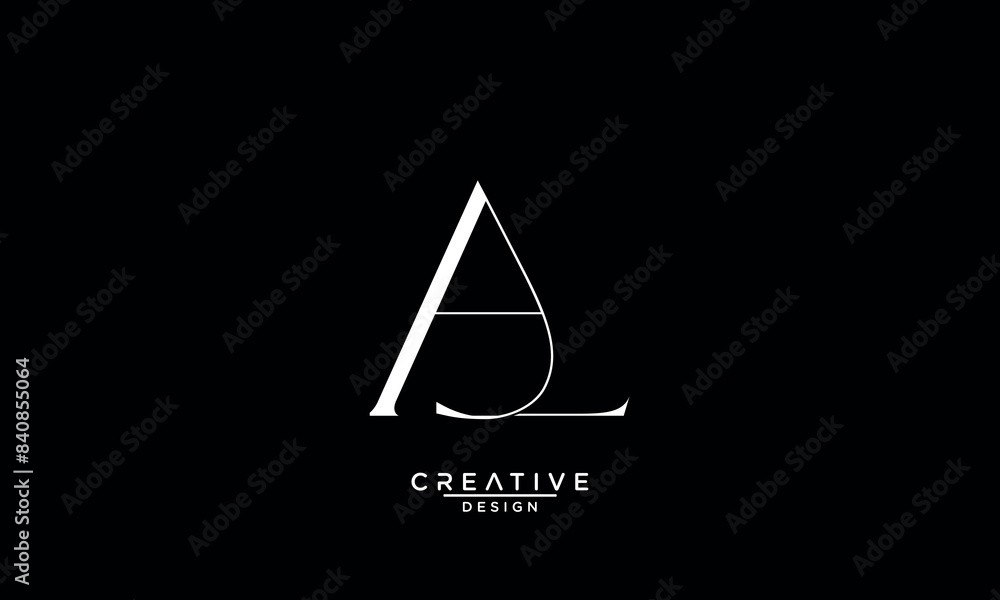 AL, LA, A, L, Abstract Letters Logo Monogram AL, LA, A, L, Abstract Letters Logo Monogram