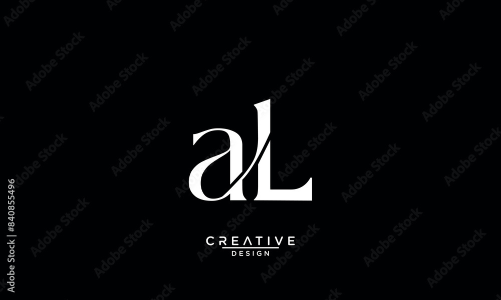 AL, LA, A, L, Abstract Letters Logo Monogram AL, LA, A, L, Abstract Letters Logo Monogram