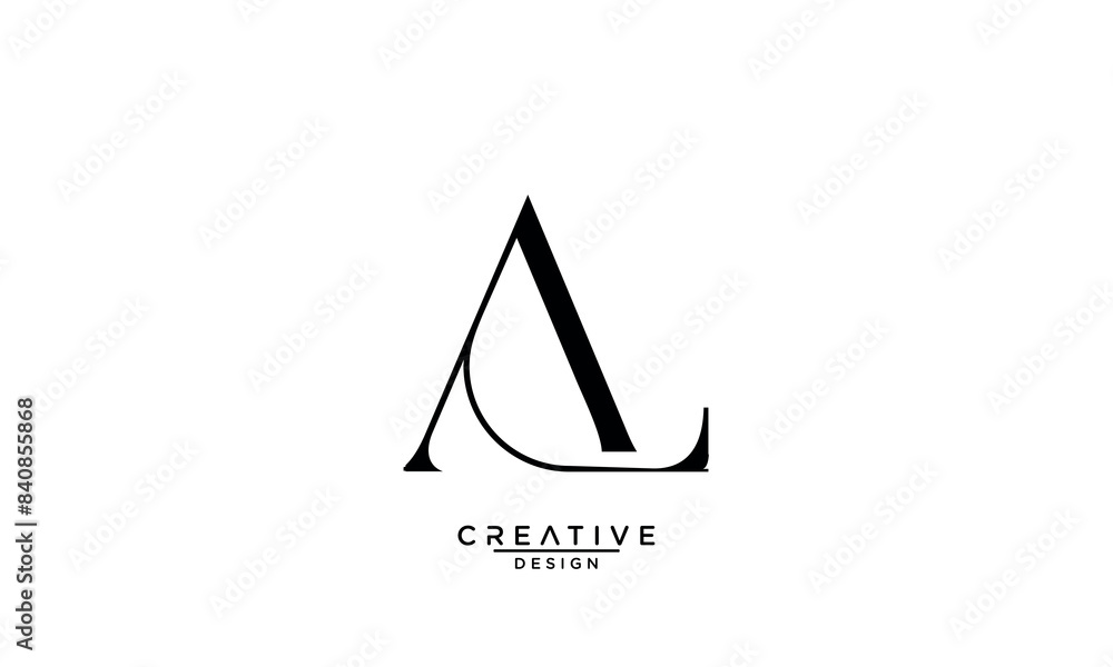 AL, LA, A, L, Abstract Letters Logo Monogram AL, LA, A, L, Abstract Letters Logo Monogram