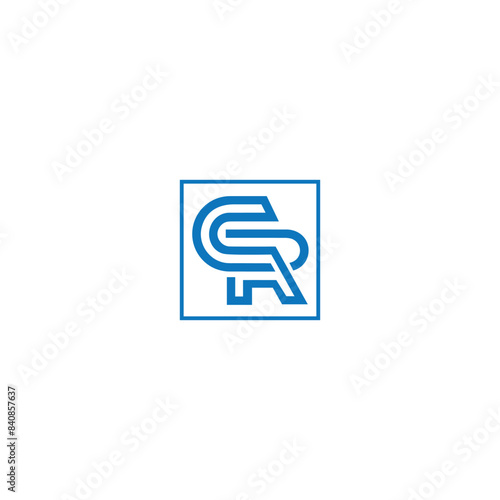 CR letters logo monogram, CR logo . letter c r logo design . creative and modern logo design. Initial CR logo design. vector letter logo illustration