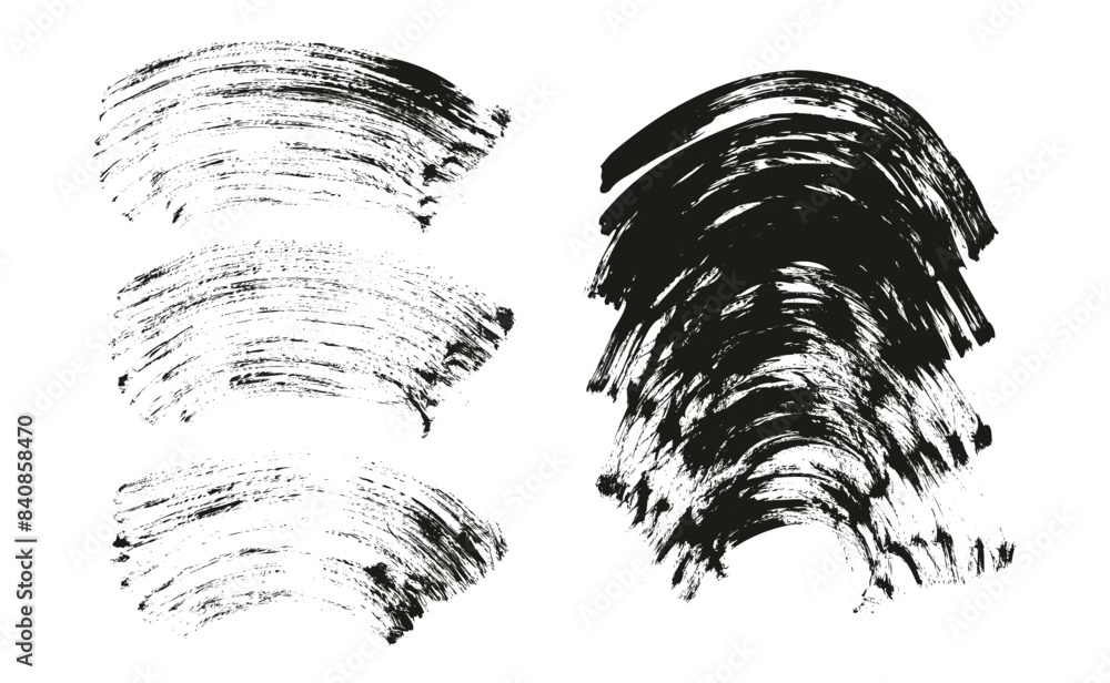 Hand Drawn Flat Fan Brush Thick Curved Background Mix High Detail Abstract Vector Background Mix Set Hand Drawn Flat Fan Brush Thick Curved Background Mix High Detail Abstract Vector Background Mix Set