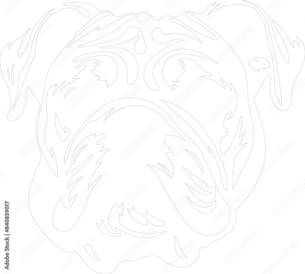 Fototapeta premium Bulldog outline