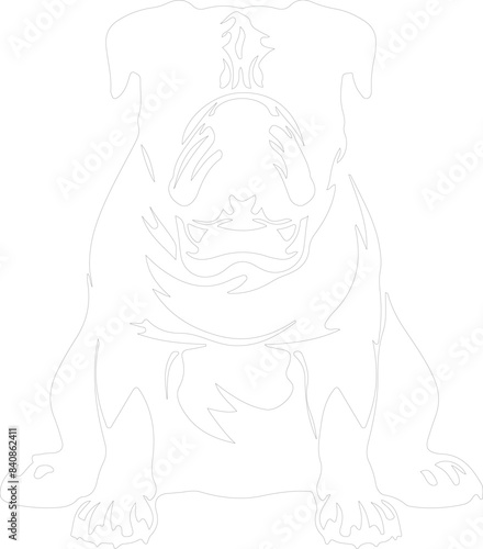 English Bulldog outline