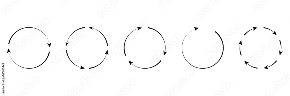 Set of Refresh and reload arrow icon collection. Sync arrows set. Vector illustration. Set of Refresh and reload arrow icon collection. Sync arrows set. Vector illustration.