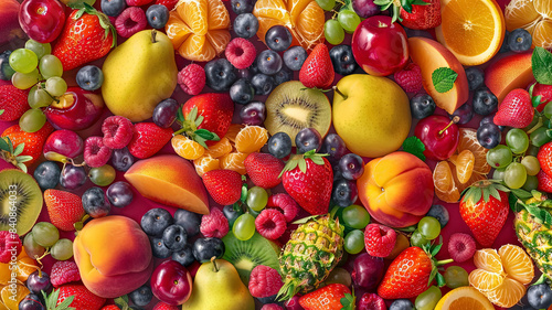 summer fruits on background  delicious fruits on colored background  background of summer fruits  fruits banner