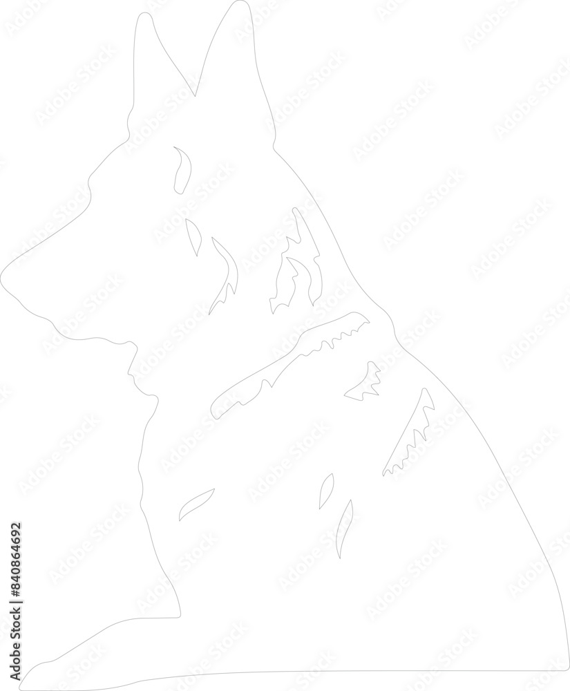 German Shepherd outline German Shepherd outline