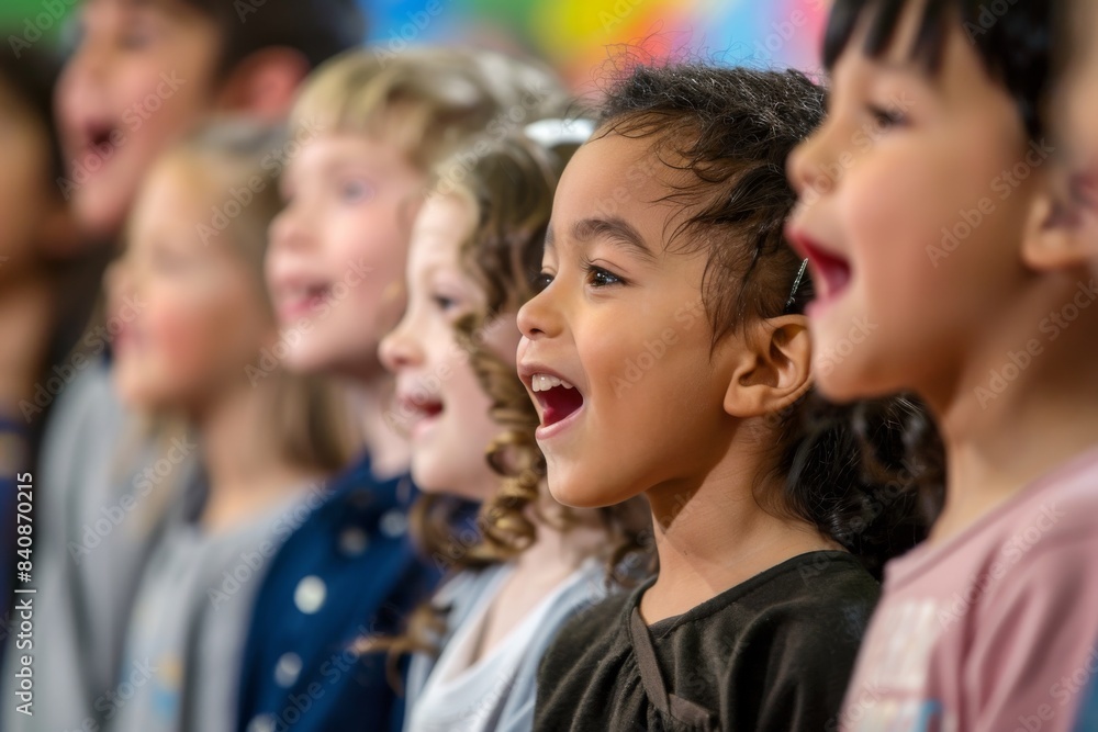 Childrens Choir Rehearsing With Joyful Voices Childrens Choir Rehearsing With Joyful Voices
