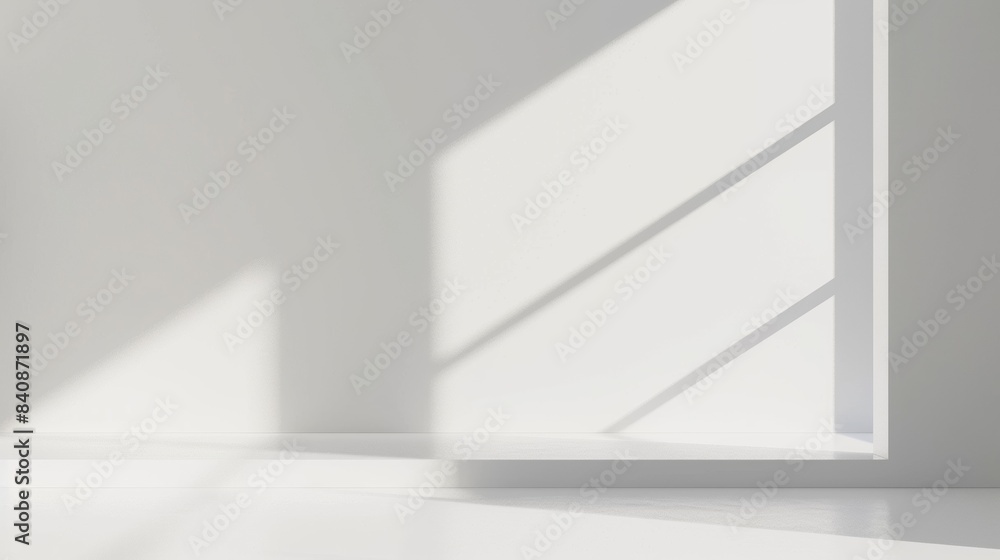 Minimalist Shadows on White Wall Minimalist Shadows on White Wall