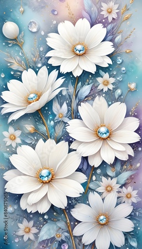 digital colorful floral wallpaper © Innovation Studio
