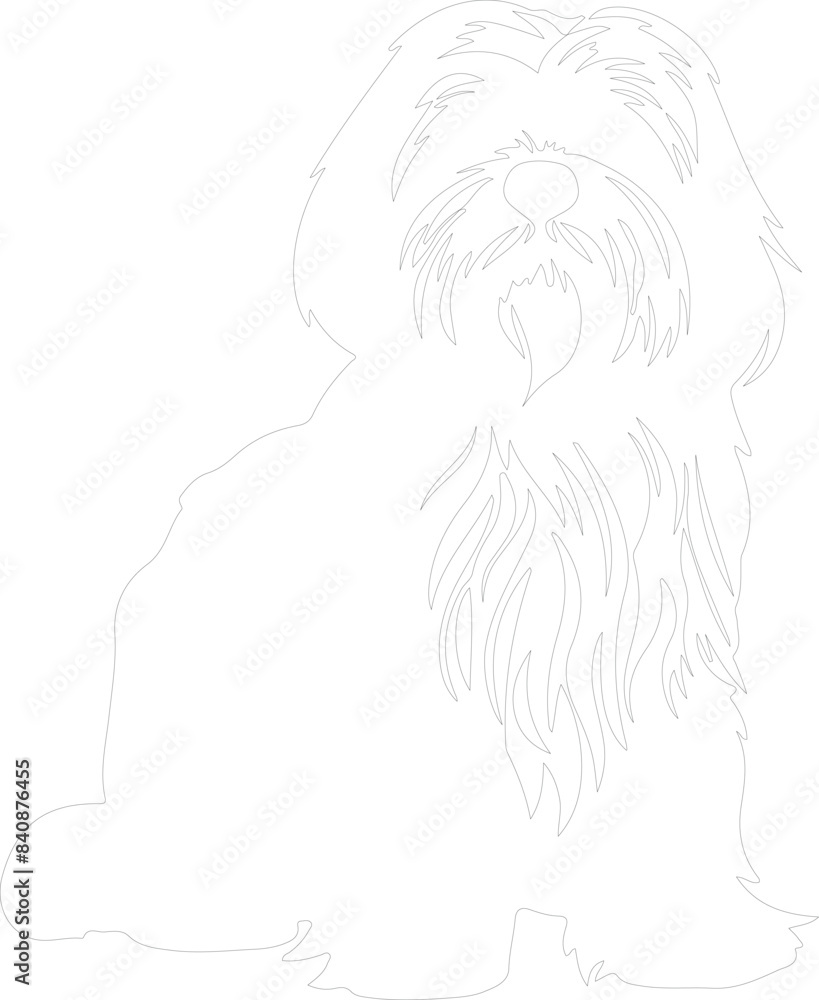 Tibetan Terrier outline