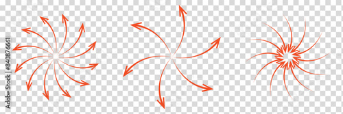  Inward arrow vector. Arrows outward and arrow inward icon symbol vector illustration.