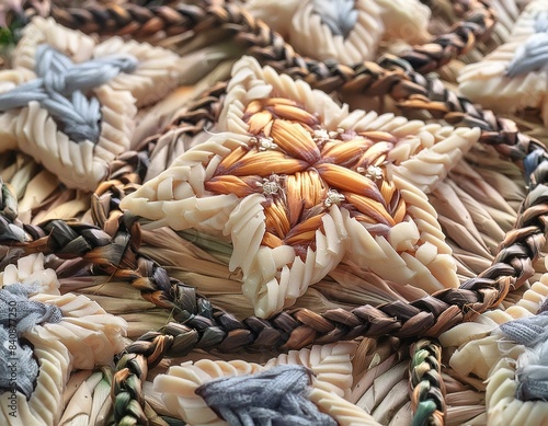 Close-up of a traditional Costa Rican dessert, highlighting the intricate details of the pastry.