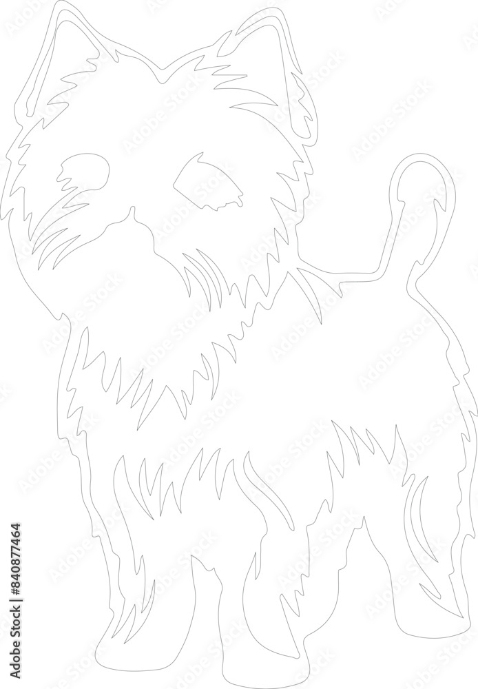 West Highland White Terrier outline West Highland White Terrier outline