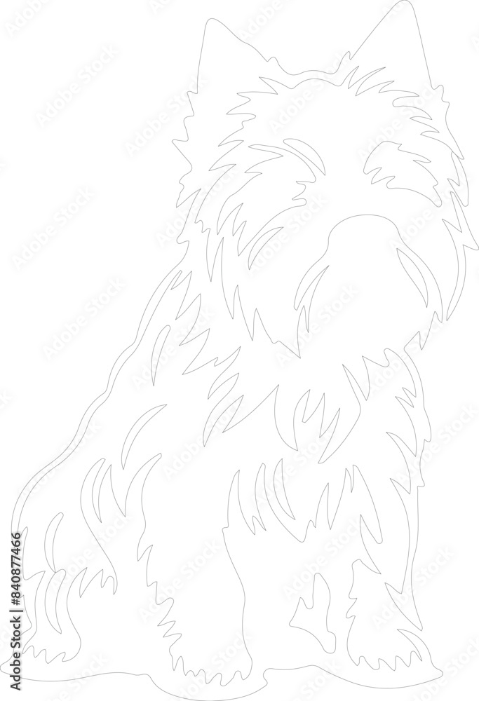 West Highland White Terrier outline West Highland White Terrier outline