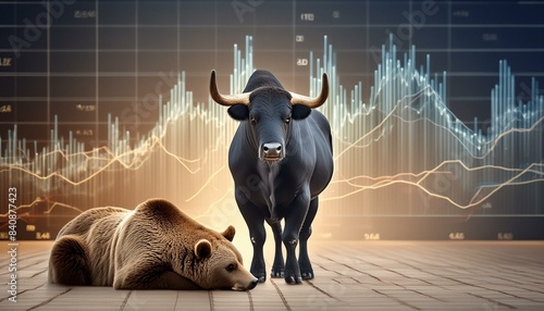 Bull and bear photo