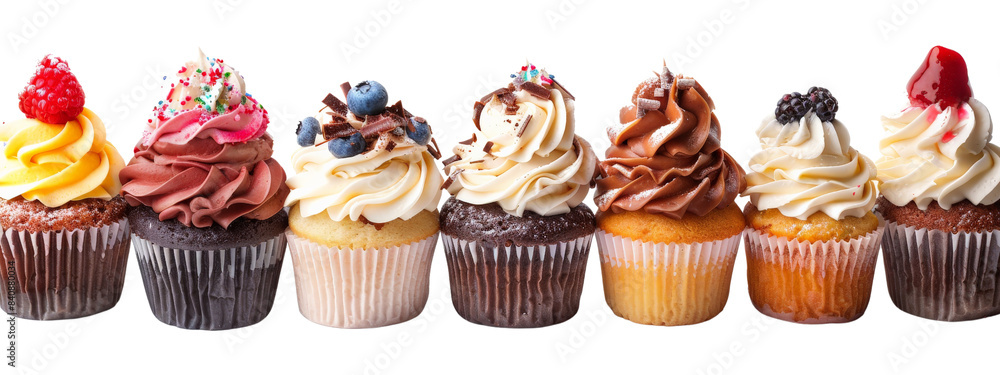 A cupcake isolated on white transparent background, PNG File. Perfect for clipart A cupcake isolated on white transparent background, PNG File. Perfect for clipart