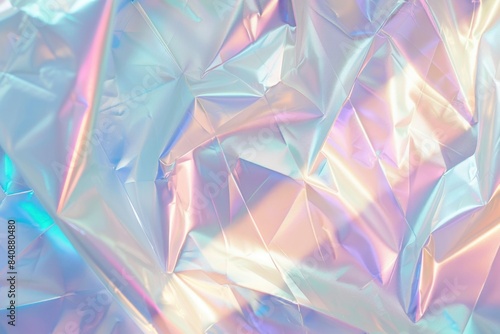 Dreamy Iridescent Crumpled Foil Texture - Perfect for Design, Backgrounds, and Creative Projects