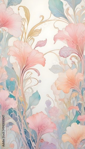 digital colorful floral wallpaper