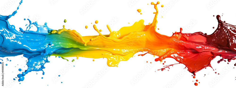 A colorful ink splashing isolated on white transparent background, PNG File. Perfect for clipart A colorful ink splashing isolated on white transparent background, PNG File. Perfect for clipart
