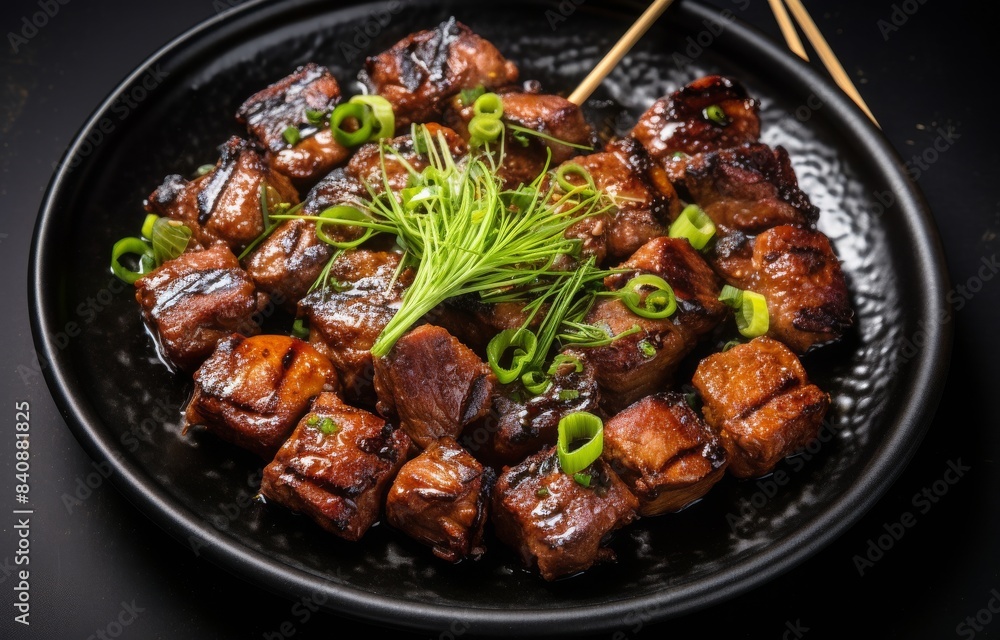 Grilled Teriyaki Chicken Skewers With Green Onions Grilled Teriyaki Chicken Skewers With Green Onions