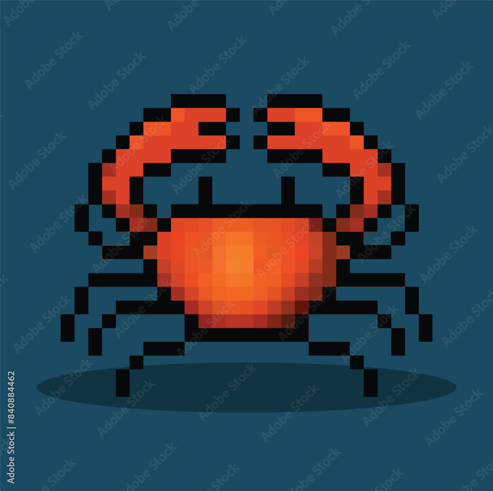 Obraz premium crab in 8 bit pixel art